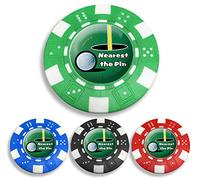 " NEAREST THE PIN " POKER CHIP GOLF BALL MARKER. GREEN