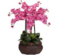 Nearly Natural 1201-DP Large Phalaenopsis Silk Flower Arrangement, Dark, Pink