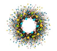 Nearly Natural 24in. Artificial Easter Egg Twig Wreath