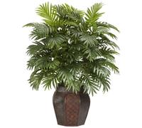 Nearly Natural Areca Palm with Vase Silk Artificial Plant, 42" x 11" x 11", Green - 6651