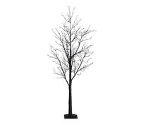 Nearly Natural Artificial Tree, Metal, Plastic, Lights, MDF, Paper, Black, 6'