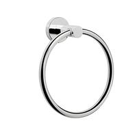 NearMoon Bath Towel Ring, Bathroom Hardware Accessories- Thicken Stainless Steel Hand Towel Holder for Bathroom, Modern Round Towel Hanger Wall Mounted (Chrome Finish)