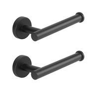 NearMoon Bathroom Toilet Paper Holder, Premium SUS304 Stainless Steel Rustproof Wall Mounted Toilet Roll Holder for Bathroom, Kitchen, Washroom (2 Pack, Matte Black)