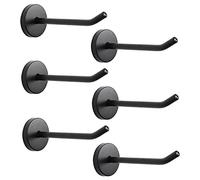 NearMoon Coat Hooks-Bath Towel Hangers, Wall Hooks for Hanging Hat Hurse Robe, 304 Stainless Steel Heavy Duty Garage Hooks for Bathroom Livingroom Hotel Kitchen Garage, 6 Pack (4 Inch, Matte Black)