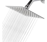 NearMoon High Flow Rain Shower Head Stainless Steel Square High Pressure Design Great Shower Experience Even at Low Water Flow (6 Inch, Chrome Finish)