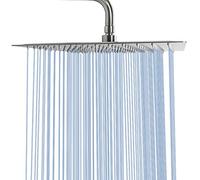 NearMoon Rain Shower Head High Flow Stainless Steel Square Rain Shower Waterfall Bathtub Shower Body Cover Ceiling or Wall Mount (16 inch, Brushed Nickel)