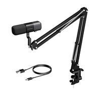 NearStream AM20X USB/XLR Podcast Microphone Kit with Boom Arm,One-Tap Mute/Noise Reduction/Headphone Jack,Compatible with PC/Mac/Audio Mixer/PS4/PS5,for Streaming, Recording, Gaming