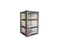 Neat. 3 Plastic Storage Drawers Unit with See-Through Drawers, Compact Vertical Design - Durable Plastic, Ideal for Organizing Office Crafts, and Household Items, 60cm x L39cm x W39cm - Silver