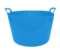 Neat. 75L Flexi Tubs - Versatile Large Garden Tubs with Handles, Handy Builders Heavy Duty, Bath & Flexi Bucket, Durable Bucket for Home & Garden (Light Blue - Pack of 2)