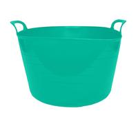 Neat. 75L Flexi Tubs - Versatile Large Garden Tubs with Handles, Handy Builders Heavy Duty, Bath & Flexi Bucket, Durable Bucket for Home & Garden (Duck Egg - Pack of 3)