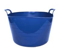 Neat. 75L Flexi Tubs - Versatile Large Garden Tubs with Handles, Handy Builders Heavy Duty, Bath & Flexi Bucket, Durable Bucket for Home & Garden (Navy - Pack of 6)
