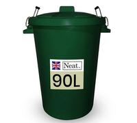 Neat. 90L Bin Coloured Large Plastic Bins, Heavy Duty- Dark Green- Pack Of 1