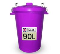 Neat. 90L Bin Coloured Large Plastic Bins, Heavy Duty- Purple- Pack Of 1