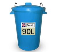 Neat. 90L Bin Coloured Large Plastic Bins, Heavy Duty- Sky Blue - Pack Of 1