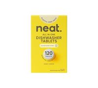 Neat Eco Dishwasher Tablets (120 Pack) - Powerfully Plant Based, Plastic-Free Packaging for Sparkling Clean Dishes - Natural Cleaning Solution