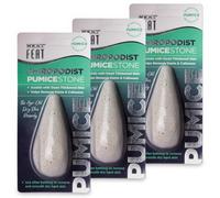 Neat Feat Pumice Stone for Feet - Hard Skin Remover, Foot Exfoliator & Heel Scrubber, Foot Callus Remover for Feet, Foot Care Pedicure Tools, 3 Pack