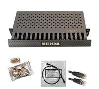 Neat Patch MINI 1U Low Profile Cable Management Kit - 1 Pack w/ 24 CAT6 Patch Cables (1FT Black)