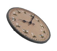 Neatartmore 12 Inch Outdoor Wall Clock For Bee Pattern IP44 | IP44 Weather-resistant Resin, Clear Large Numbers,for bee Design For Garden Patio Poolside,Wall Or Tabletop Mount