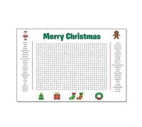 Neatartmore Giant Christmas Word Search Poster 31.5x20 Inch | Game With 50 Holiday Words, Thick Matte For Family Party, School Classroom And Office Decoration Activity