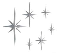 Neatartmore Retro Star Wall for sculpture | Modern Plastic Art Decor for Home Interior, 3D-Printed Design with Easy Mounting Tape for Living Room Bedroom