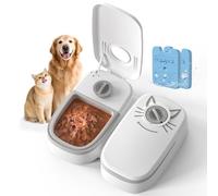 NeatenWise 2-Meal Wet Food with Ice Packs Battery Powered Timed Cat Feeder