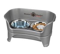 Neater Feeder Express by Neater Pet Brands (Medium to Large Dog, Gunmetal) & Slow Feed Bowl Combination Package