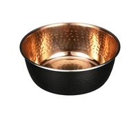 Neater Pet Brands Hammered Black Pet Bowl with Copper Finish Interior - Deluxe Luxury Style Dog Bowl (Large)
