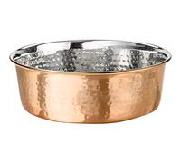 Neater Pet Brands Hammered Copper Finish Pet Bowl - Deluxe Luxury Style Dog Bowl (Large)