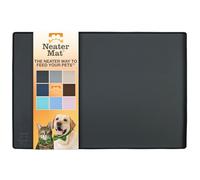 Neater Pet Brands Neater Mat Pet Mats for Food and Water, Cat & Dog Bowl Mat Waterproof Silicone, Feeding Tray, Dog Food Mats for Floors, Placemat w/Raised Edge for Under Bowls, 32” x 24”, Black