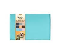 Neater Pet Brands Neater Mat - Waterproof Silicone Pet Bowls Mat - Protect Floors from Food & Water (16" x 10" Silicone, Aquamarine)