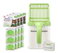 Neater Pet Brands - Neater Scooper Cat Litter Scoop and 195 Count Refill Bag Bundle - Cat Litter Sifter Poop Scoop System with Extra Waste Bags, Green