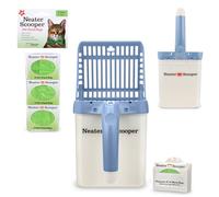 Neater Pet Brands - Neater Scooper Cat Litter Scoop and 60 Count Refill Bag Bundle - Cat Litter Sifter Poop Scoop System with Extra Waste Bags, Blue