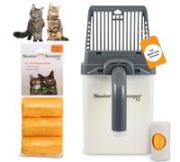 Neater Pet Brands Neater Scooper XL Cat Litter Scoop, 60 Refill Bags - Extra-Large Capacity Mess-Free Cat Litter Scooper with Bag for Large & Multiple Cats, Spill-Proof Litter Box Scooper with Holder