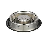 Neater Pet Brands Stainless Steel Slow Feed Bowl - Non-Tip & Non-Skid - Stops Dog Food Gulping, Bloat, Indigestion, and Rapid Eating (Large, 3 Cup)