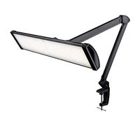 Neatfi 3,500 Lumens LED Desk Lamp - 45W Dimmable Task Light | 3 Light Modes | 540 SMD LEDs | Touch Control | 66cm Wide Metal Shade | Reading, Craft, Workbench & Office (Black, CCT with Clamp)