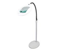 Neatfi Elite HD Bifocal Super LED Magnifying Floor Lamp, 3 Diopter/12 Diopter Magnifier Glass Lens, Adjustable Gooseneck, 6500K Color Temperature with UK Plug & 42pcs SMD LED (White)
