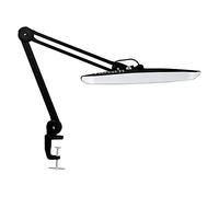 Neatfi XL 2,200 Lumens LED Desk Lamp with Clamp, 24W Bright, 50CM Wide LED Lamps, 4 Level Brightness, Dimmable, Eye-Caring, Desk Light for Bedroom & Office (Non-CCT with Clamp, Black)