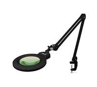 Neatfi XL Bifocal LED Magnifying Lamp, 18cm Acrylic Lens, Dual Magnification 2.25X/6X, 1600 Lumens Dimmable | 3 Light Modes, Adjustable Arm | Reading, Crafting & Jewelry (Black, CCT with Clamp)