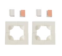 Neatiease Magnetic Window Screen Accessories，8 Window Screen Corners, 4 Window Clip(Two Sets,White)