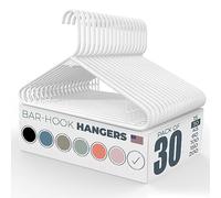 Neaties Plastic Hangers White Standard Plastic Clothes Hanger with Hooks | Heavy Duty Coat Hangers Plastic, Quality Closet Slim Bulk Non-Slip Adult Hangers (30 Pack)