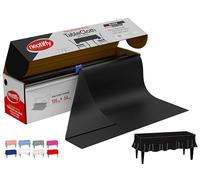 Neatiffy Disposable Plastic Table Cloth Roll | 54 in x 108 Ft Waterproof Tablecloth | Table Cover for Rectangle, Square, Round Oval Tables | Picnic, Party, Banquet, Birthdays, Weddings, Black