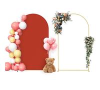 Neatsure Arch Backdrop Stand and Cover Set, 7.2FT Metal Photo Balloon Arch Backdrop Stand for Wedding Birthday Party Baby Shower Ceremony Graduation Decoration, Terracotta