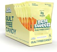 NeatSweets Vegan Sweets with Low Sugar - High Fibre, Gluten Free Plant Based Gummy Bears - 1.6g of Sugar per 50g Low Calorie No Added Sugar Guilt-Free Delicious Candy, Sour Citrus Bears x12 50g Packs