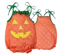 NEAWEALY Baby Boy Girl Pumpkin Romper Infant Halloween Bodysuit Dress Up Set Sleeveless Yellow 2-3Y