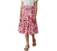 NEAWEALY Girls Maxi Long Skirt Floral High Waisted Elastic Waist Boho Cute A Line Skirt for Summer Holiday Vacation Pink 8-9 Years