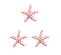 NeaxgeandX 3 set Artificial Lifelike Starfish Aquarium Simulation Realistic Resin Decoration Wedding Fishtank Ornament Birthday Gift Pink