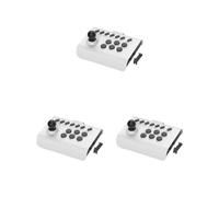 NeaxgeandX 3 set of Arcade Rocker Game Joystick 13 Buttons for Game Console Smartphones Computer White Black, 14.5x7x11.5 cm