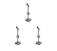 NeaxgeandX 3 set of Musical Instrument Wired Microphone Pretend Toy for Story Machine Birthday Black