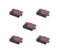 NeaxgeandX 5 set of Arcade Rocker Game Joystick 13 Buttons for Game Console Smartphones Computer Black Red, 14.5x7x11.5 cm