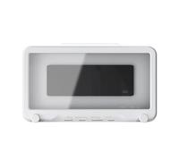 NeaxgeandX Bathroom Mobilephone Holder Portable Self-adhesive Touch Screen Anti-fog Fixed Waterproof Case Box with Storage Hook White
